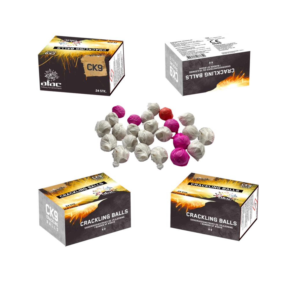 AFAC, Crackling Balls, 24 stk., Æske